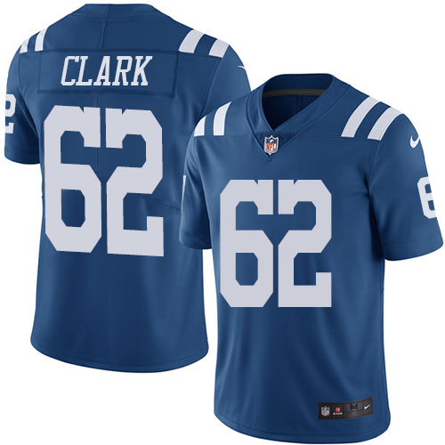 Men's Limited Le'Raven Clark Nike Jersey Royal Blue - #62 Rush NFL Indianapolis Colts